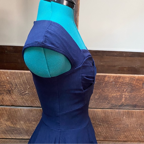 MUXXN Retro 50’s Bombshell Pinup Full Skirted Rockabilly Swing Dance Dress - Picture 6 of 15